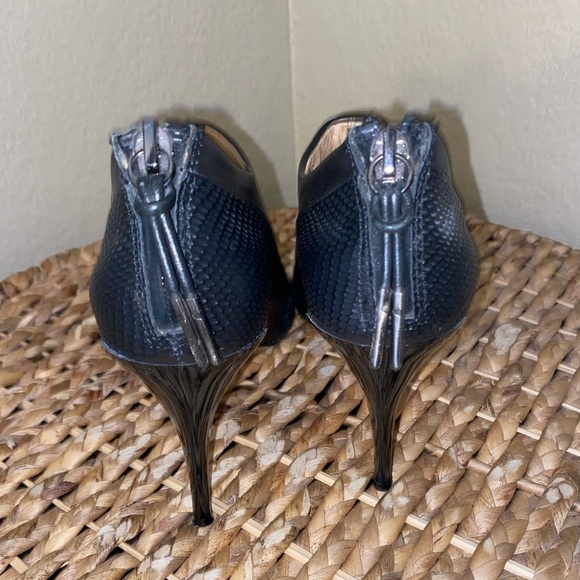 L.A.M.B Black Calf Hair Bootie-6 - Picture 4 of 4